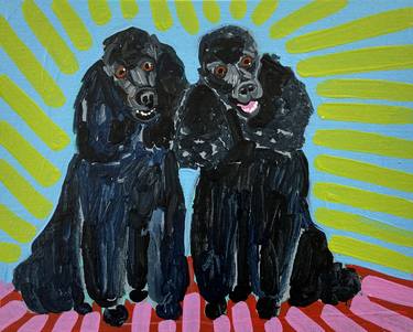 Print of Pop Art Dogs Paintings by Jelly Chen