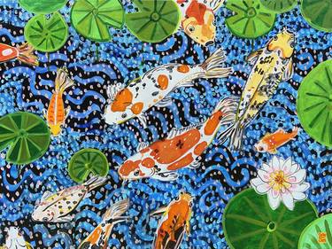 Print of Pop Art Fish Paintings by Jelly Chen