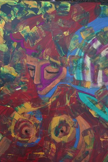 Original Abstract Expressionism People Paintings by Sara May de Sarmiento