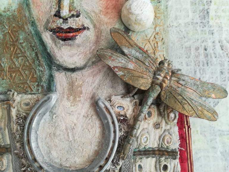 Original Portrait Mixed Media by pelagia Angelopoulou