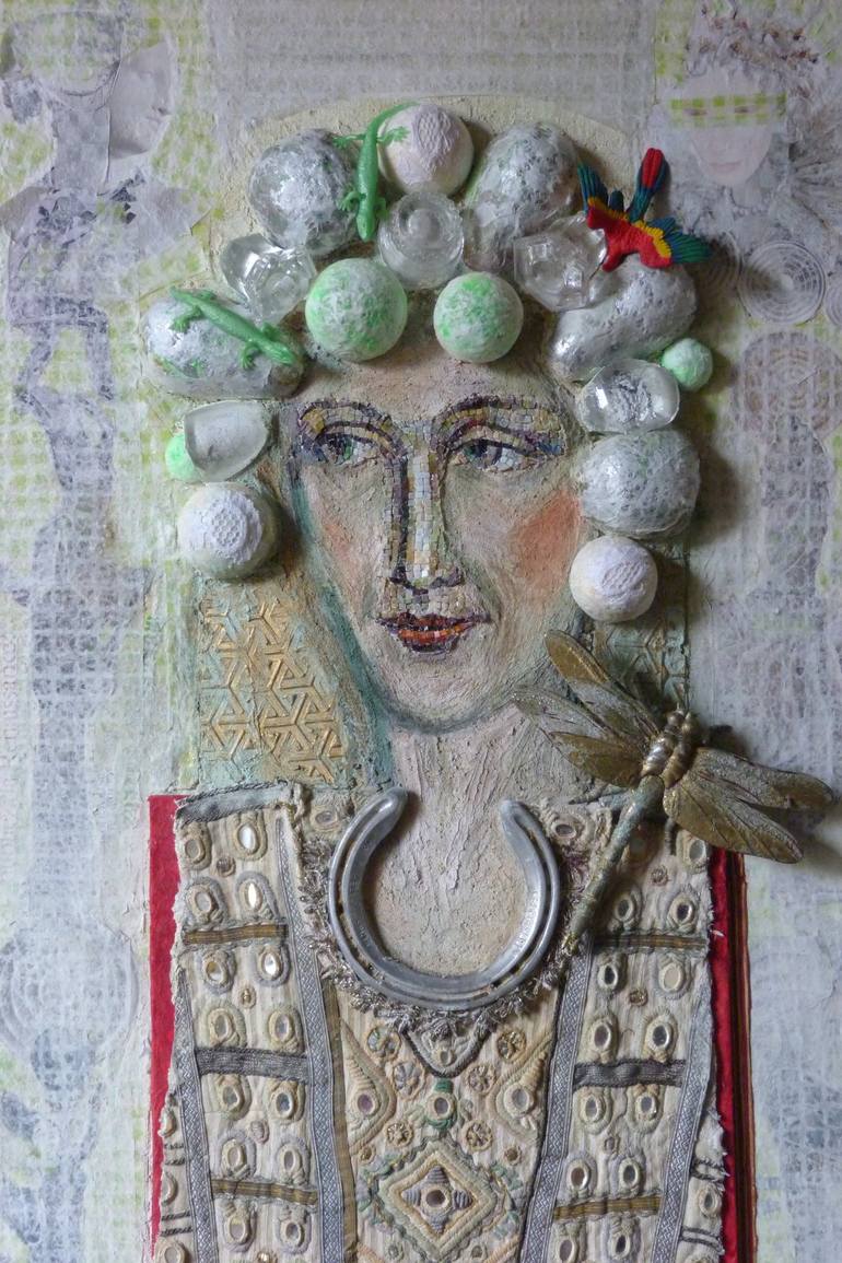 Original Portrait Mixed Media by pelagia Angelopoulou