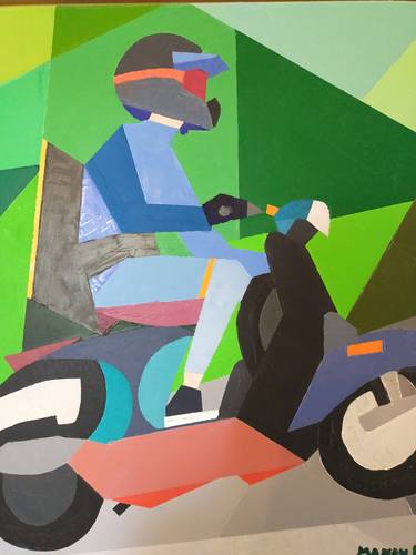 Original Figurative Motor Painting by Manon Klein