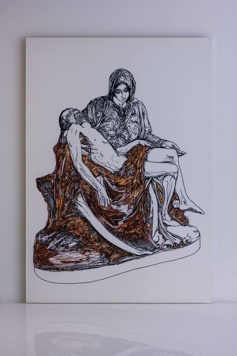 Original Figurative Religion Drawing by Bohdan Rodyuk Chekan Von Miller