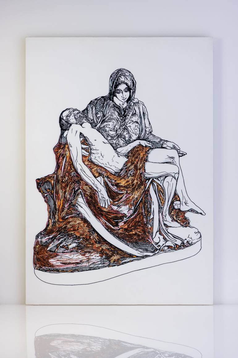 Original Figurative Religion Drawing by Bohdan Rodyuk Chekan Von Miller