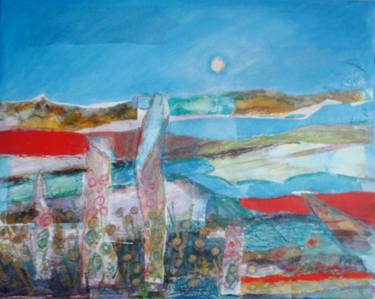 Print of Expressionism Landscape Collage by Pamela McMahon
