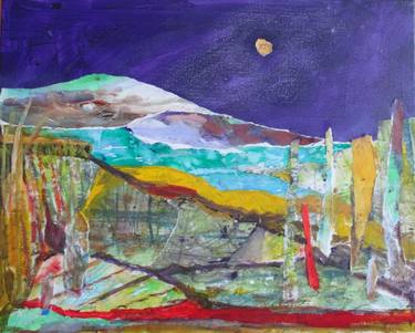 Print of Abstract Expressionism Landscape Collage by Pamela McMahon