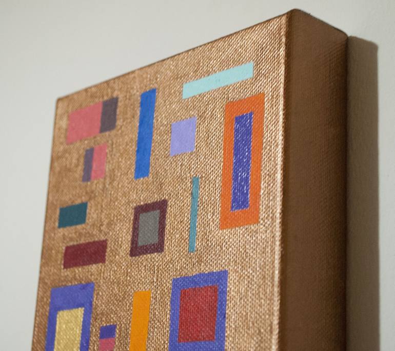 Original Abstract Expressionism Geometric Painting by Reggina Bouka