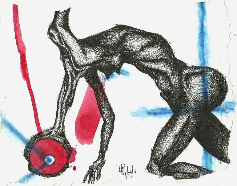 My Back Hurts Drawing by Gianni Parabicoli | Saatchi Art