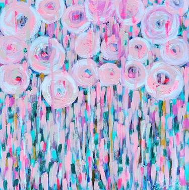 Original Abstract Floral Paintings by Christy Tremblay