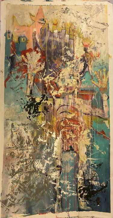 Original Abstract Expressionism Abstract Painting by Krasimira Serafimova