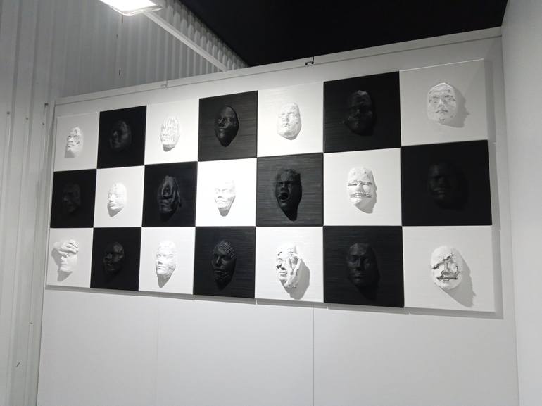 Original 3d Sculpture Portrait Mixed Media by Gaya Lastovjak