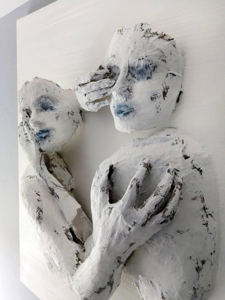 Original 3d Sculpture People Mixed Media by Gaya Lastovjak