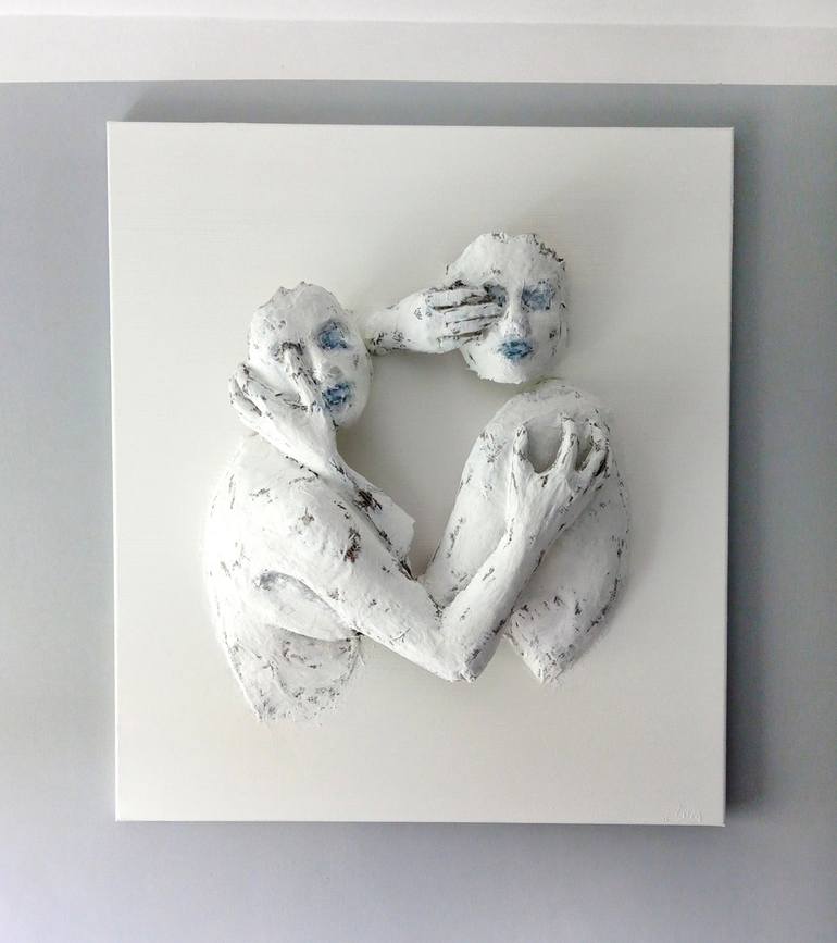 Original 3d Sculpture People Mixed Media by Gaya Lastovjak