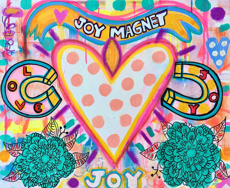 Original Folk Love Painting by Ana Oro