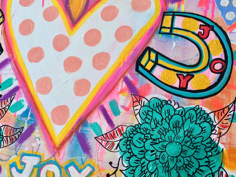 Original Folk Love Painting by Ana Oro