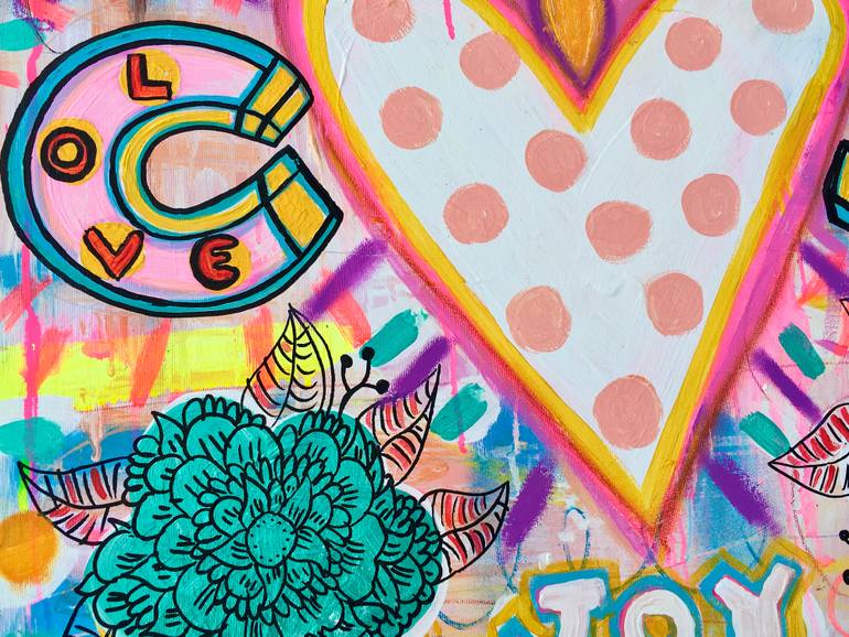 Original Folk Love Painting by Ana Oro