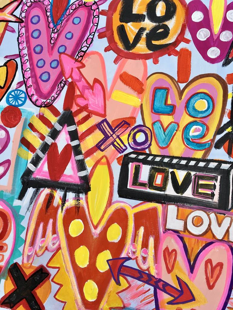 Original Pop Art Love Painting by Ana Oro
