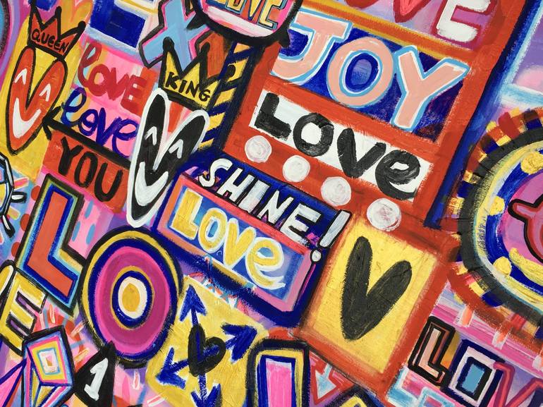 Original Pop Art Love Painting by Ana Oro