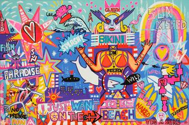 Print of Street Art Beach Paintings by Ana Oro