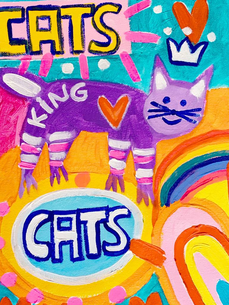 Original Cats Painting by Ana Oro