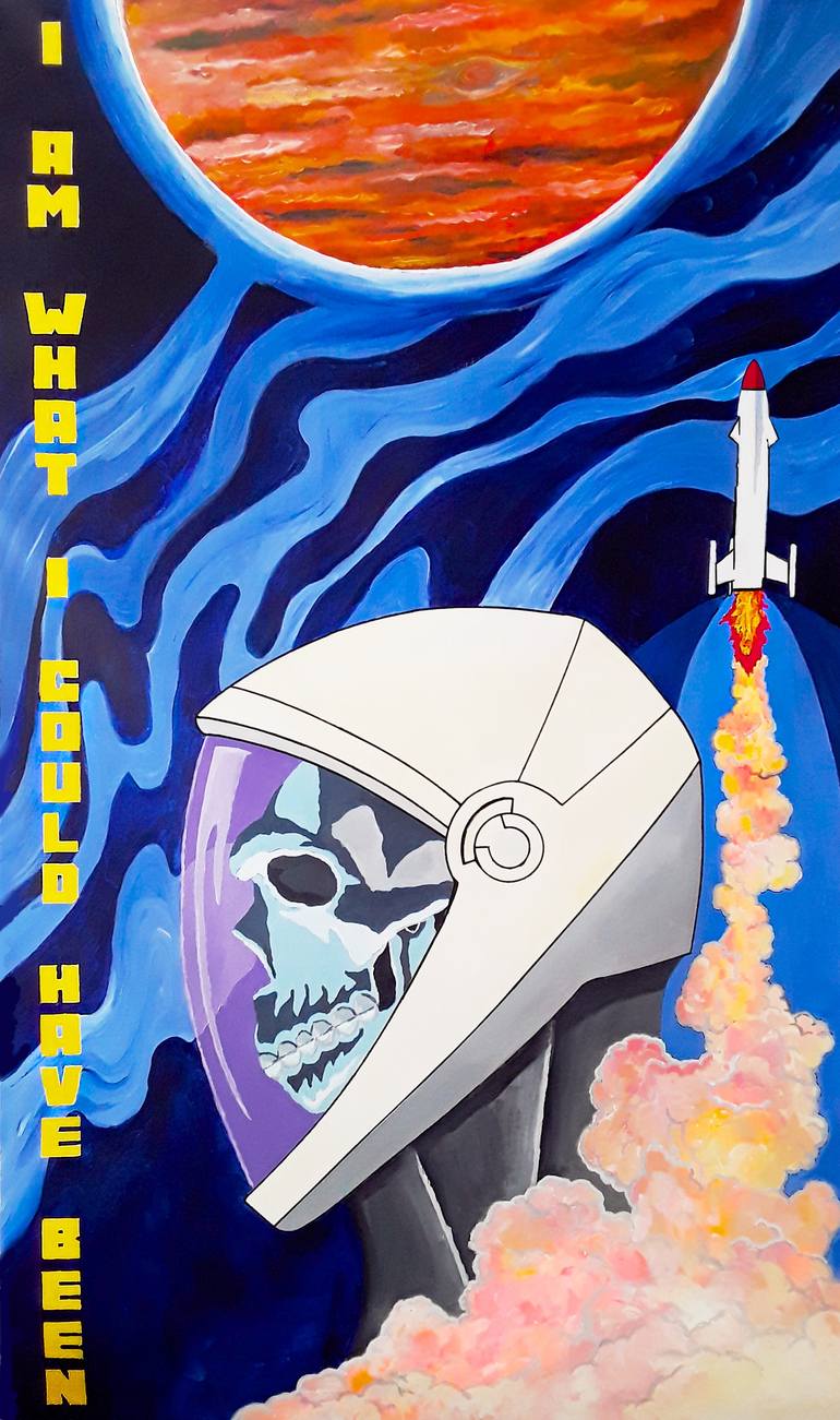 Original Modernism Comics Painting by Ana Oro