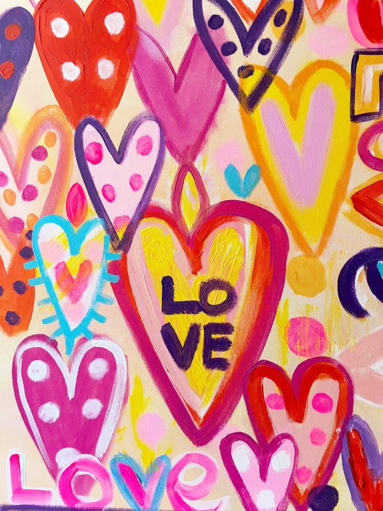 Original Pop Art Love Painting by Ana Oro