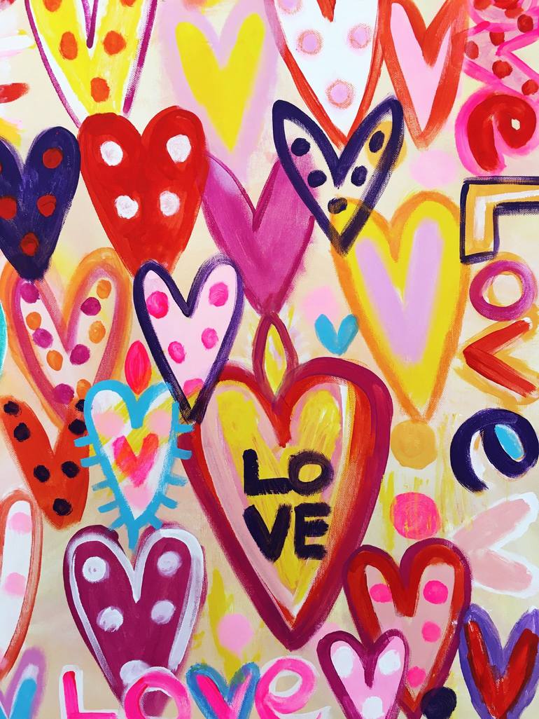 Original Pop Art Love Painting by Ana Oro