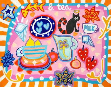 Print of Abstract Expressionism Food & Drink Paintings by Ana Oro