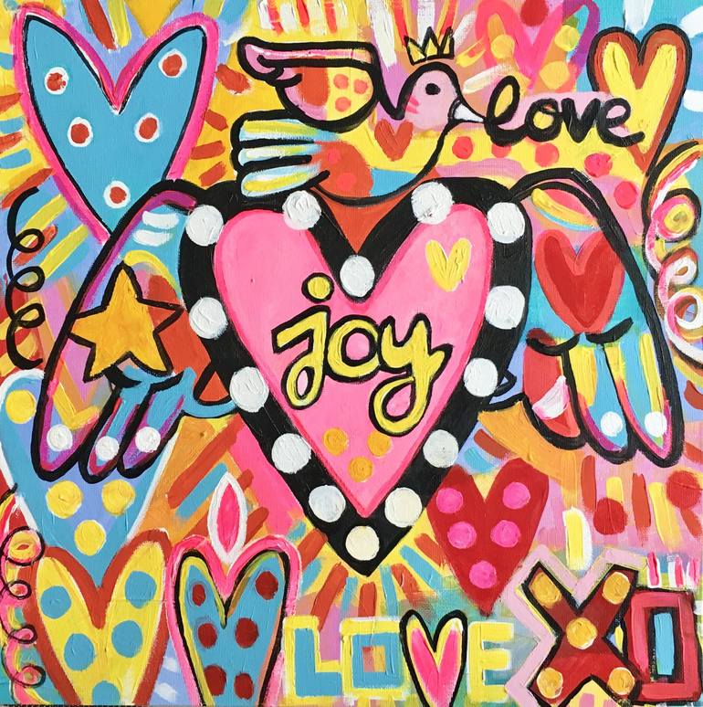 Original Pop Art Love Painting by Ana Oro