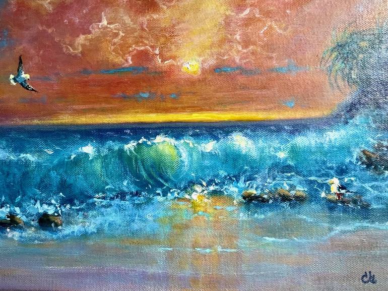 Original Seascape Painting by Cristina Mihailescu