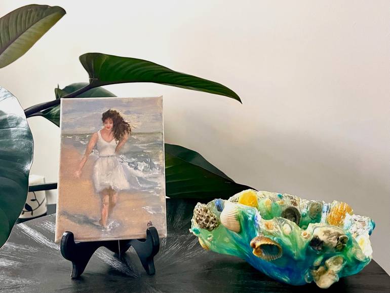 Original Figurative Seascape Painting by Cristina Mihailescu