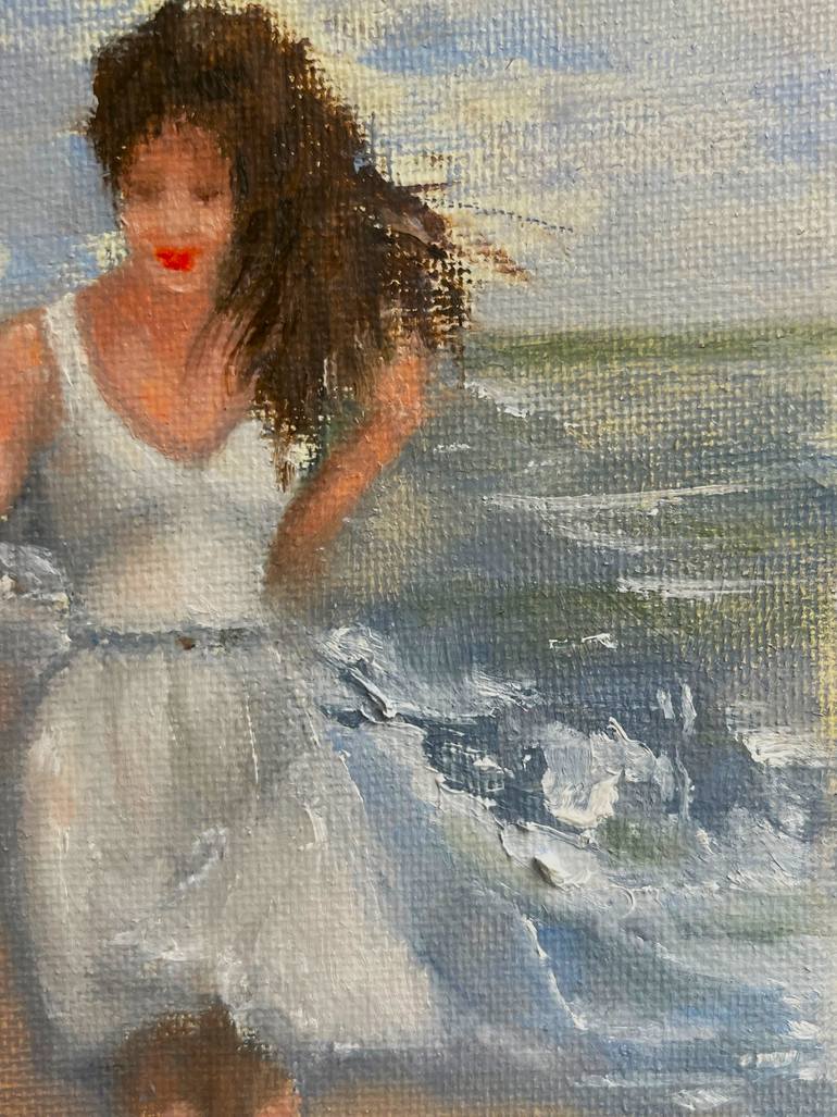 Original Figurative Seascape Painting by Cristina Mihailescu