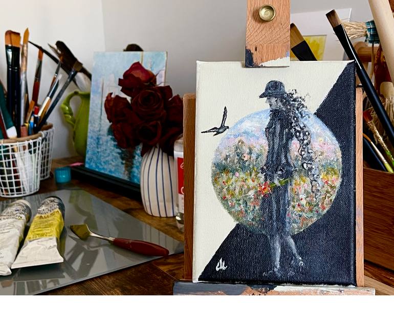 Original Conceptual Women Painting by Cristina Mihailescu