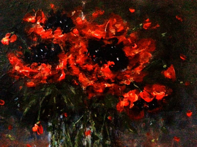 Original Floral Painting by Cristina Mihailescu