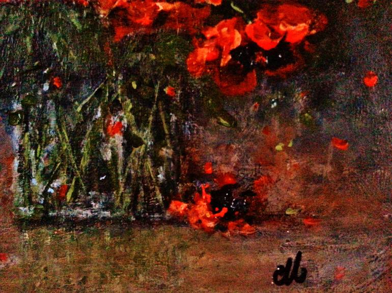 Original Impressionism Floral Painting by Cristina Mihailescu