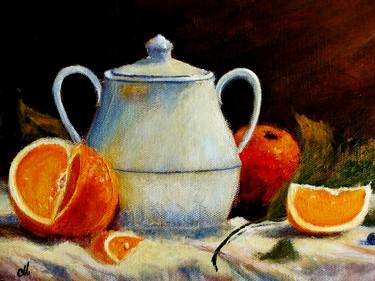 Original Impressionism Still Life Paintings by Cristina Mihailescu