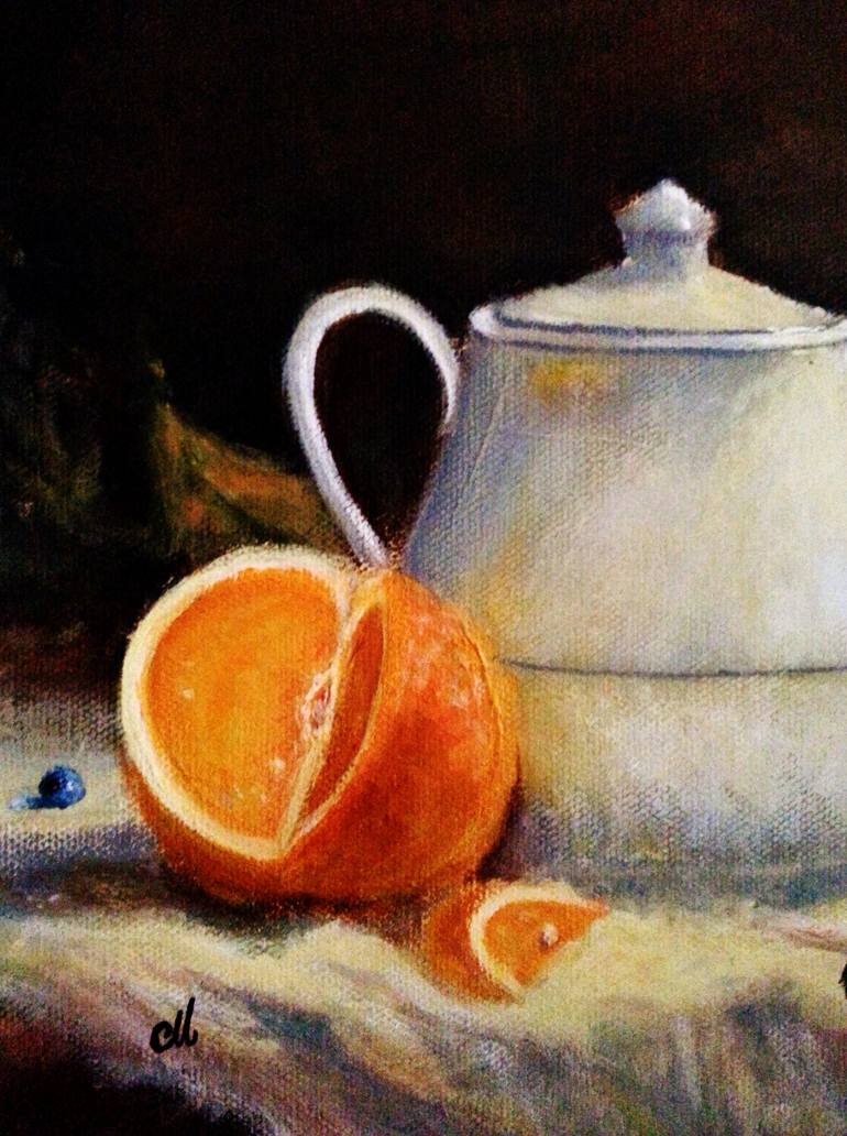 Original Impressionism Still Life Painting by Cristina Mihailescu