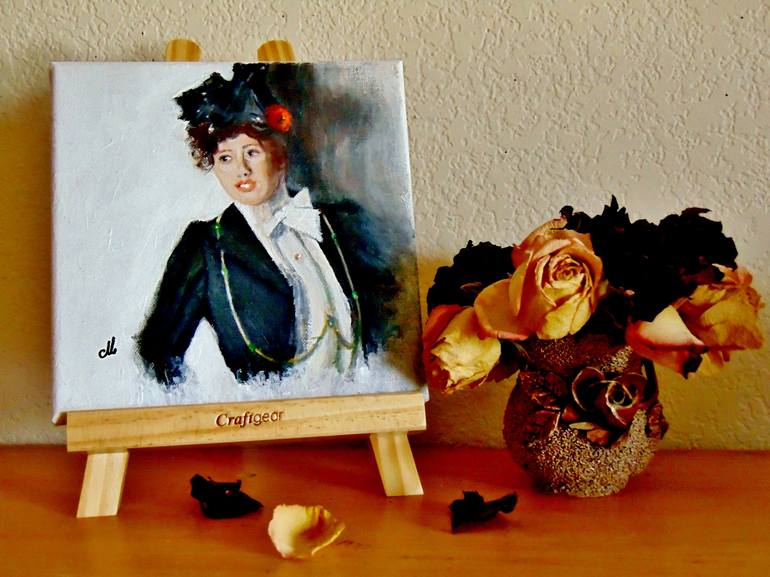 Original Impressionism Portrait Painting by Cristina Mihailescu