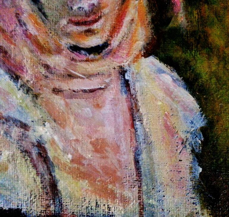 Original Impressionism Portrait Painting by Cristina Mihailescu