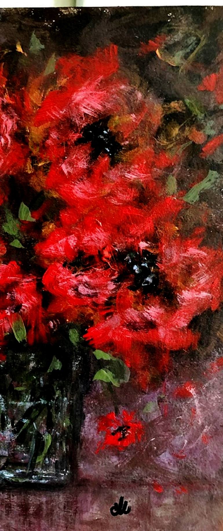Original Floral Painting by Cristina Mihailescu
