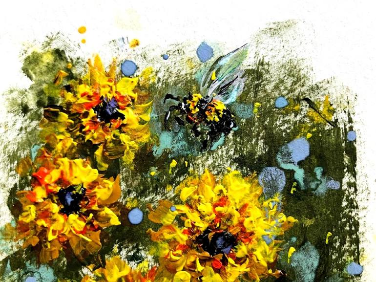 Original Floral Painting by Cristina Mihailescu