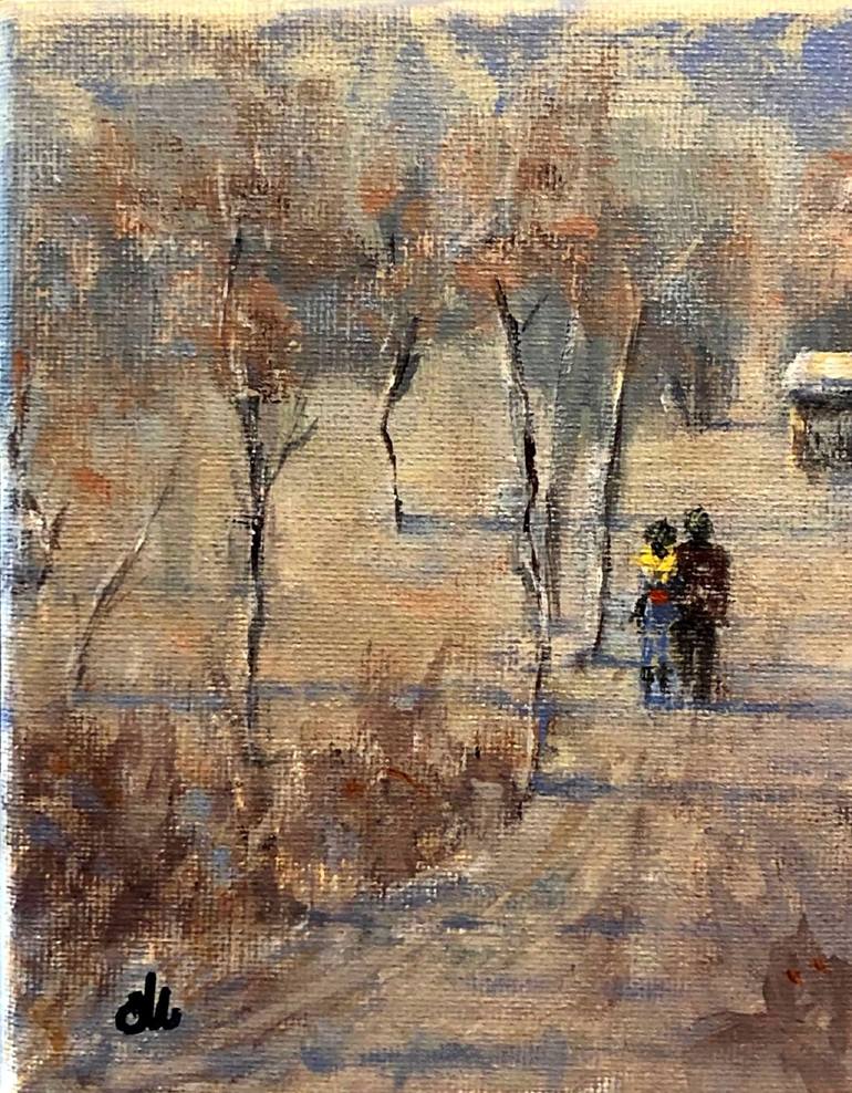 Original Impressionism Landscape Painting by Cristina Mihailescu