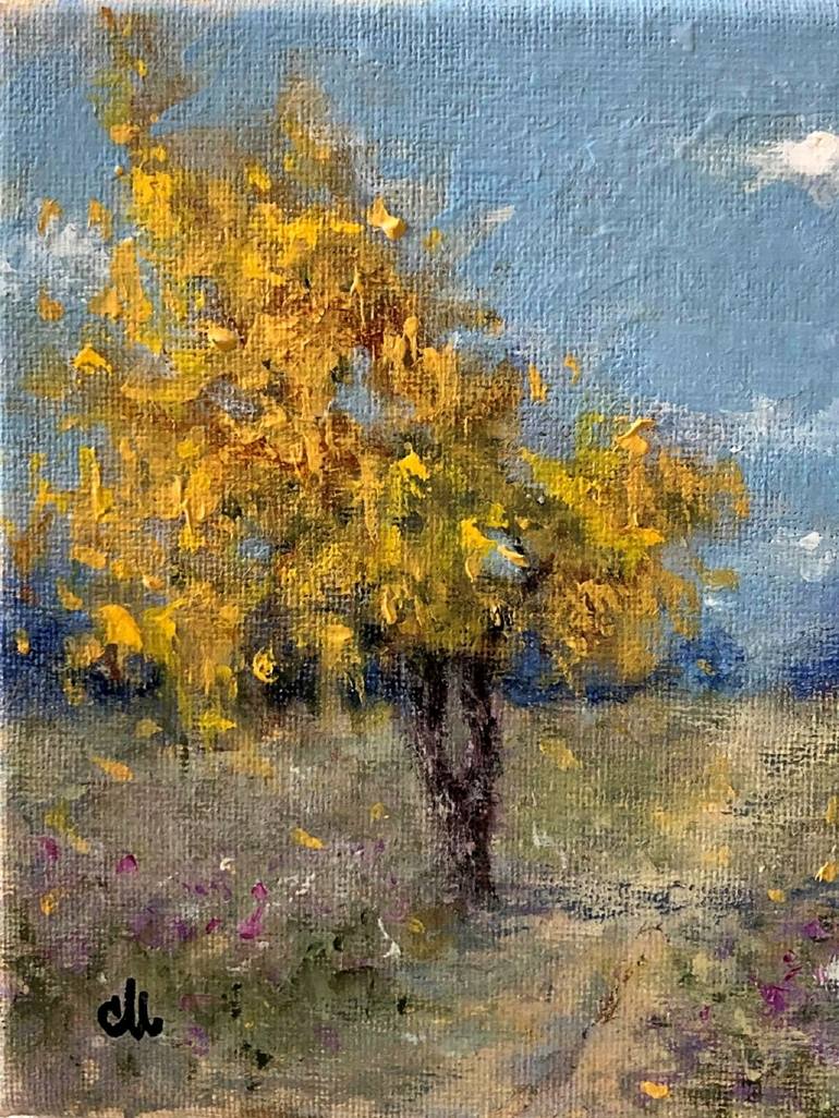 Original Impressionism Landscape Painting by Cristina Mihailescu