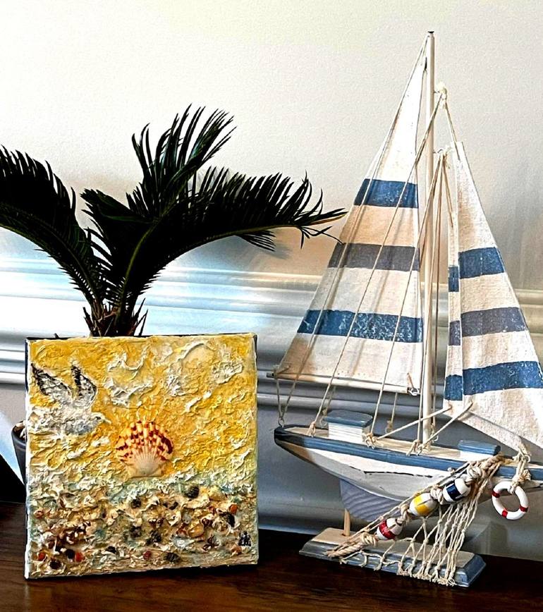 Original Conceptual Seascape Painting by Cristina Mihailescu