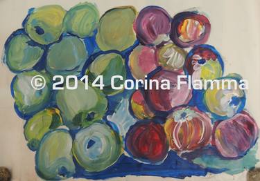Original Abstract Expressionism Food Paintings by Corina Flamma-sherman