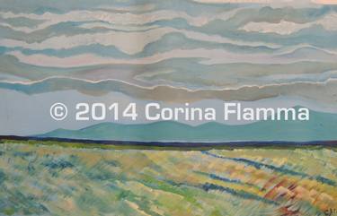 Original Abstract Landscape Paintings by Corina Flamma-sherman