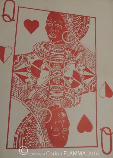 Red Queen of hearts - Limited Edition PRINTS thumb