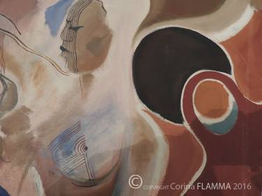 Original Abstract Painting by Corina Flamma-sherman