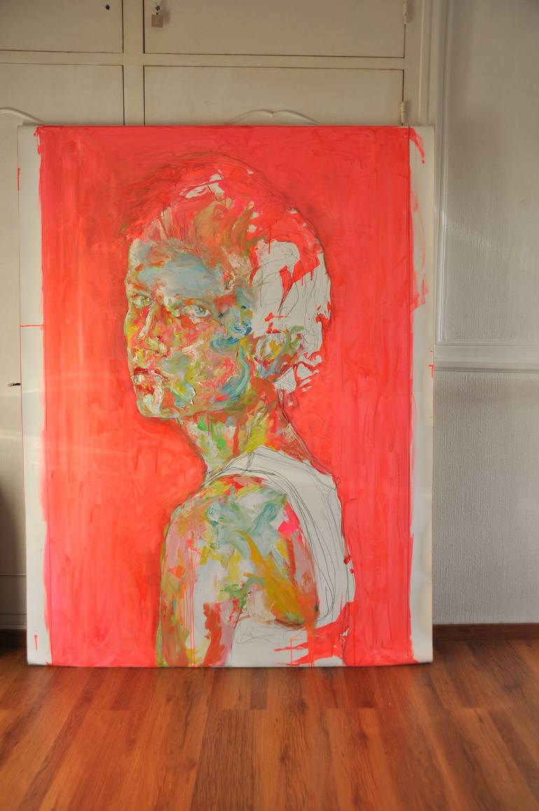 Original Portraiture Portrait Painting by sabine danze