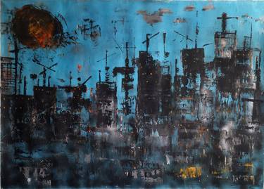 Original Abstract Expressionism Architecture Paintings by Herco Herco